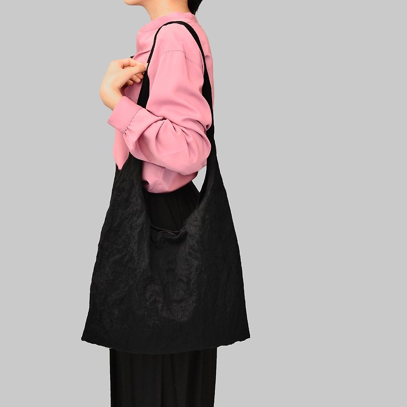 Cotton & Stainless steel thread shoulder bag - Messenger Bags & Sling Bags - Cotton & Hemp 