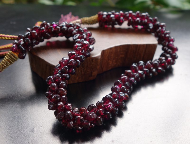 Natural Grape Purple Stone Necklace 50.8g Stone Burgundy Bracelet No Optimization - Necklaces - Jade Purple