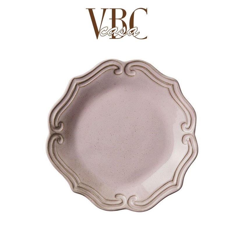 義大利VBC casa-FONDACO系列23cm副餐盤(粉紅色) - 盤子/餐盤/盤架 - 陶 粉紅色