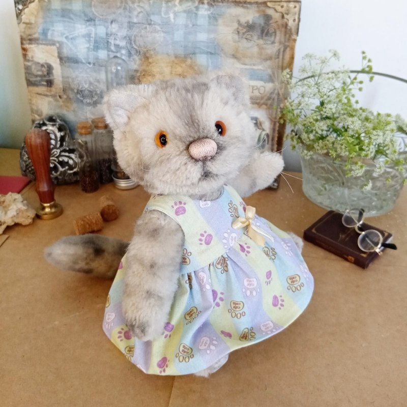 Artist teddy cat, Cute teddy kitten - 公仔/玩偶 - 其他材質 