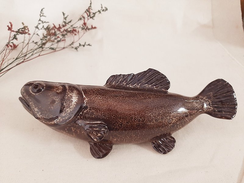 Stone Fish - Items for Display - Pottery Brown