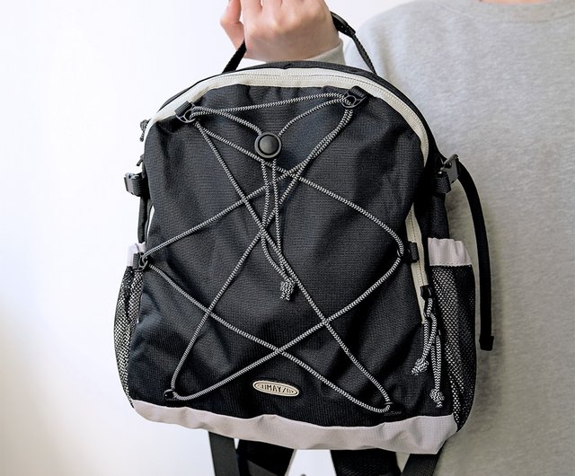 Quilted multi-pocket backpack