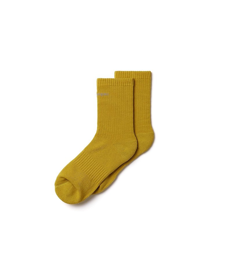 Party Ylw - Essential casual socks - ถุงเท้า - ผ้าฝ้าย/ผ้าลินิน สีเหลือง