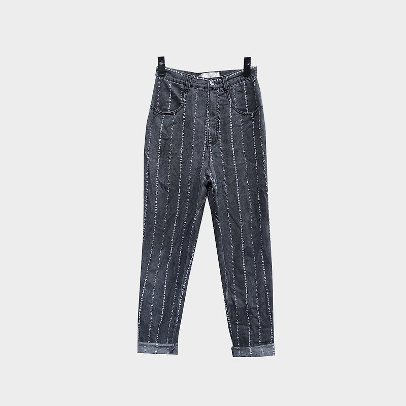 Dislocation vintage / braided jeans no.050 vintage - Women's Pants - Cotton & Hemp Gray
