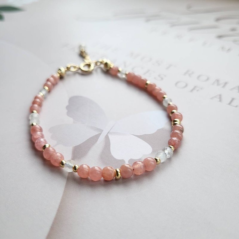 Peach Blossom Marriage Stone/Moonstone Stone Bracelet - Bracelets - Crystal 