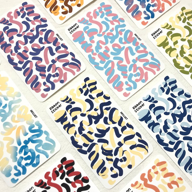 Ribbon Sticker - Stickers - Other Materials Multicolor