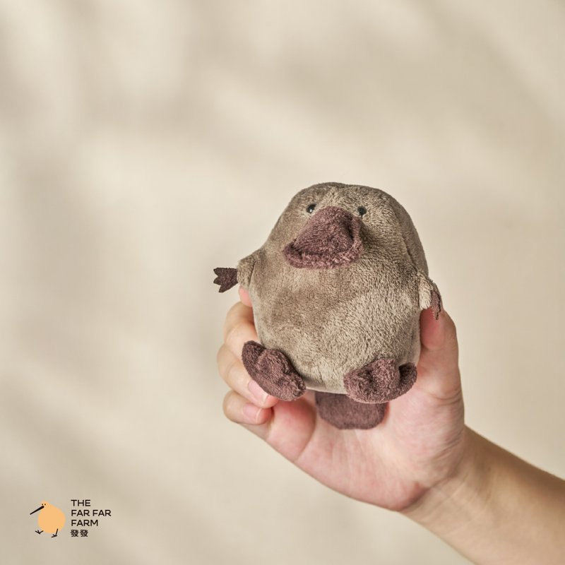 J01 鴨嘴獸公仔杯套提袋 - 公仔/玩偶 - 聚酯纖維 灰色