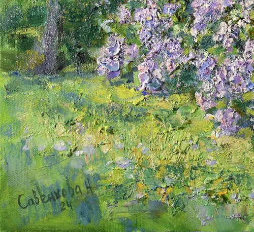 油絵 絵画 【ライラック】 油絵 油彩 油彩画 絵 絵画 【ライラック】A4