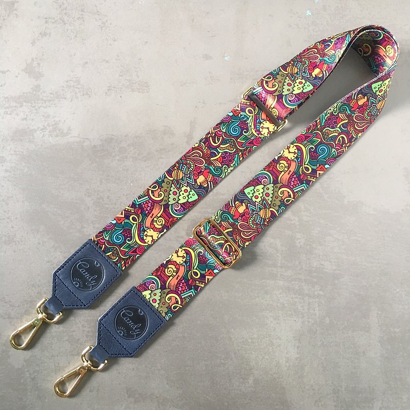 Candy Leather Bag Strap - Other - Cotton & Hemp Green