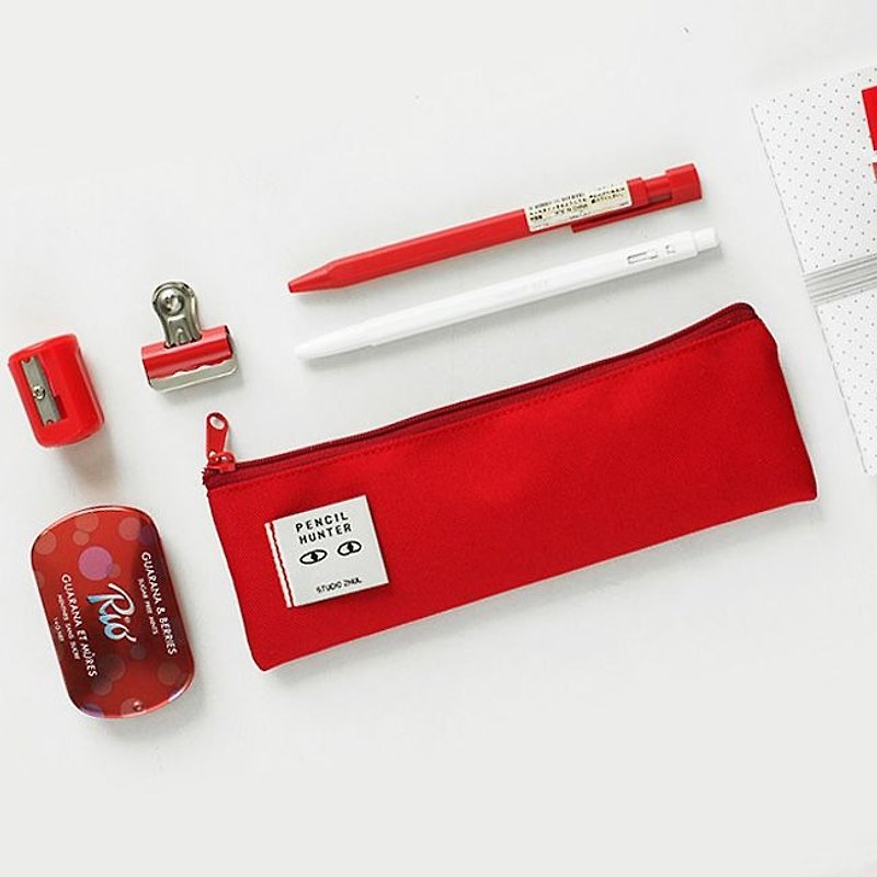 2NUL-鉛筆獵人萬用收納筆袋-紅,TNL84536 - 筆盒/筆袋 - 塑膠 紅色