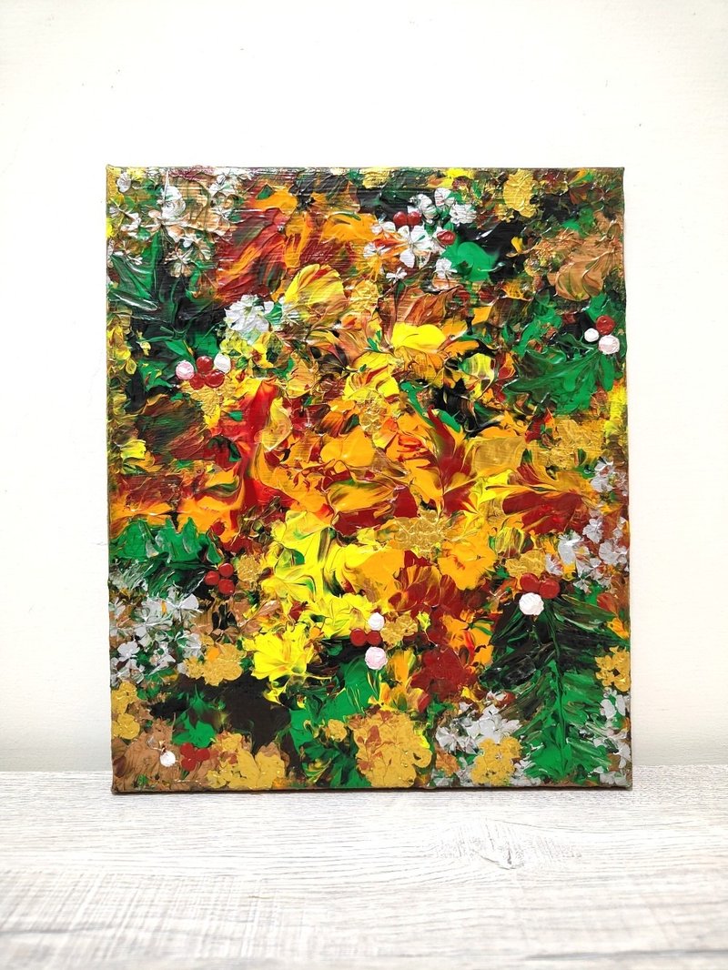 【好一個聖誕節】無框畫/掛畫/壓克力畫/原畫/聖誕禮物/交換禮物 - 裝飾/擺設  - 棉．麻 