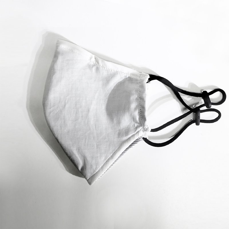 UN-2L-F AIRMASK 冷淡灰白 | 簡約超輕量3D剪裁透氣布口罩套 - 口罩/口罩收納套 - 防水材質 白色