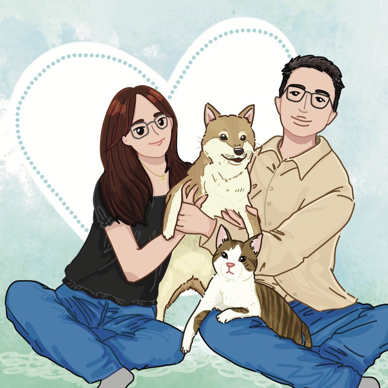 【客製】日系精緻似顏繪_生日禮物_紀念日_禮物 - 電子似顏繪/繪畫/插畫 - 其他材質 