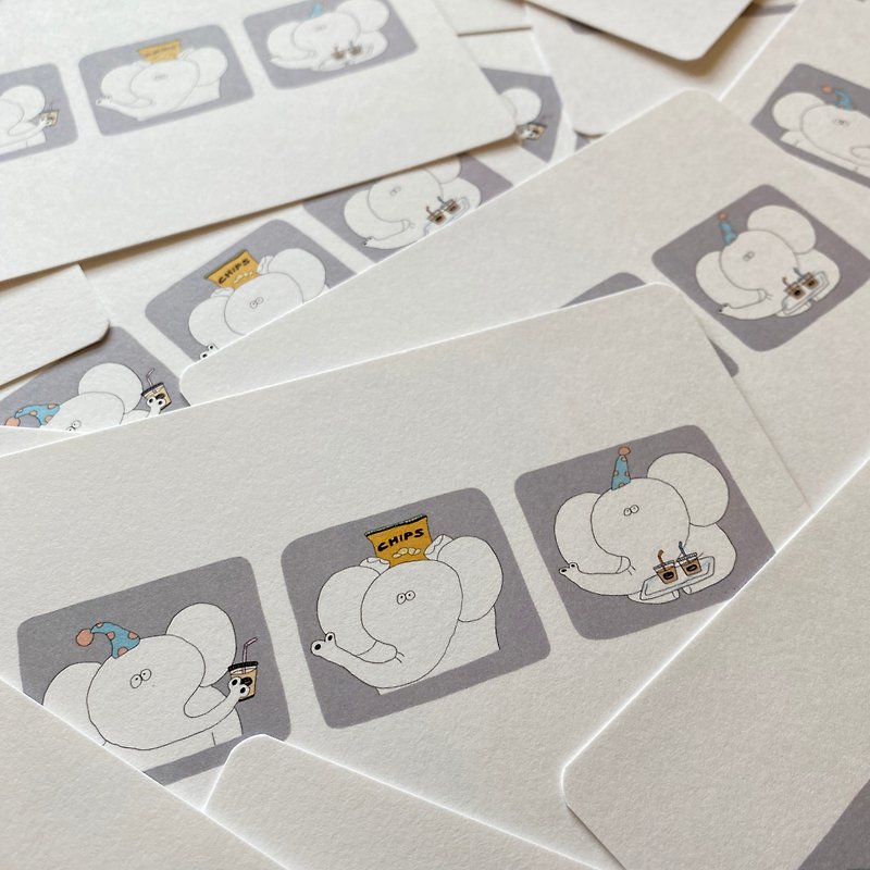 3 baby elephants postcard - Cards & Postcards - Paper Gray