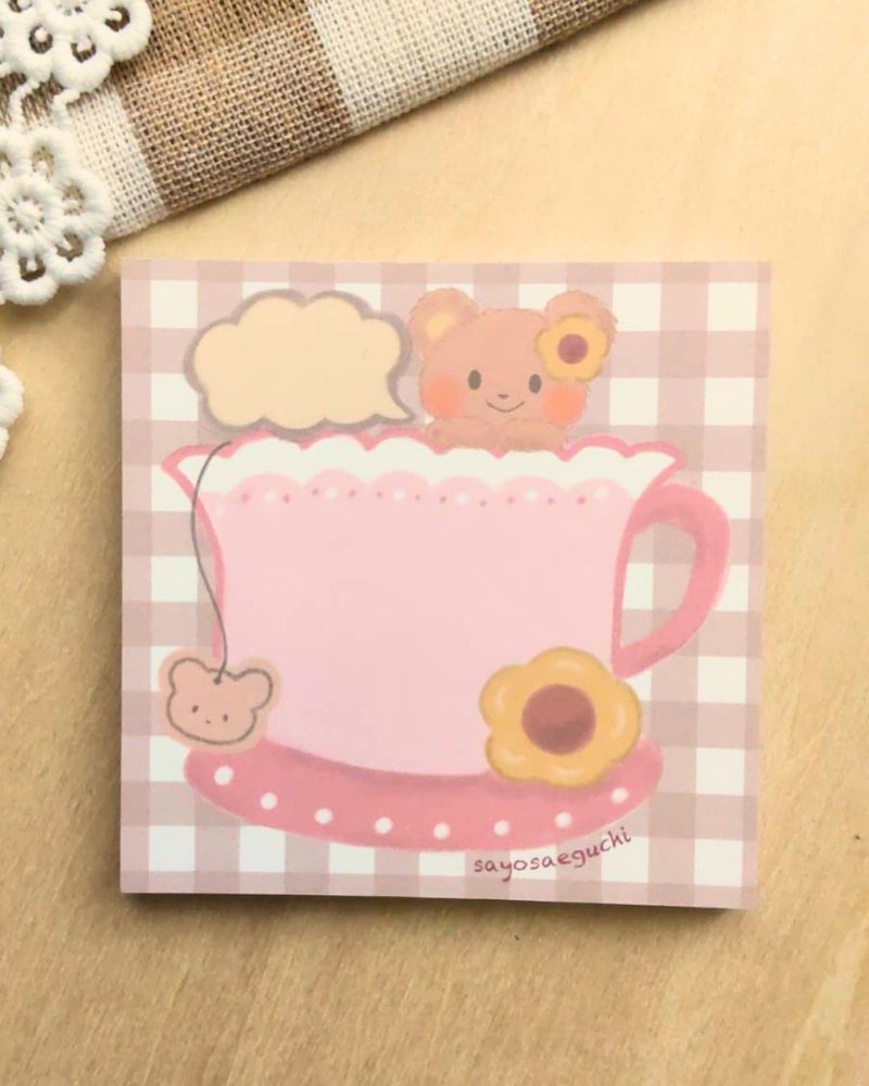 【Pinkoi先行販売】メモパッド-くまのチャイ- - 筆記本/手帳 - 紙 粉紅色