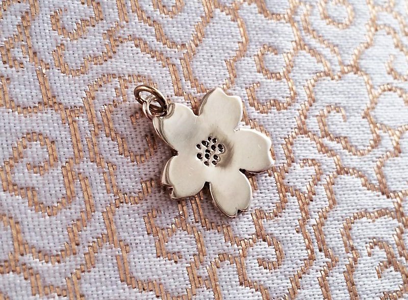 cherry blossom brass charm - Other - Other Metals 