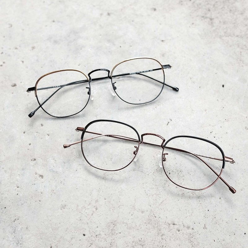 【目目商行】韓國 新款 復古特色復古方框 鈦金屬 超輕量鈦框 - 眼鏡/眼鏡框 - 其他材質 多色