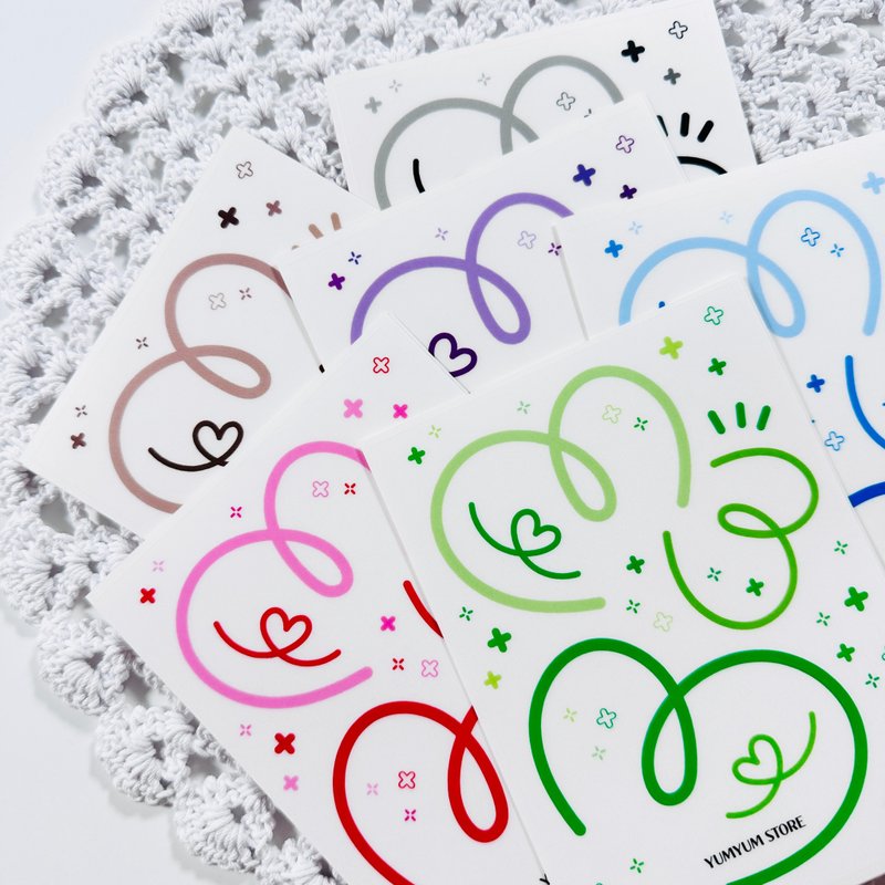 Cute heart Pet Stickers - 貼紙 - 其他材質 