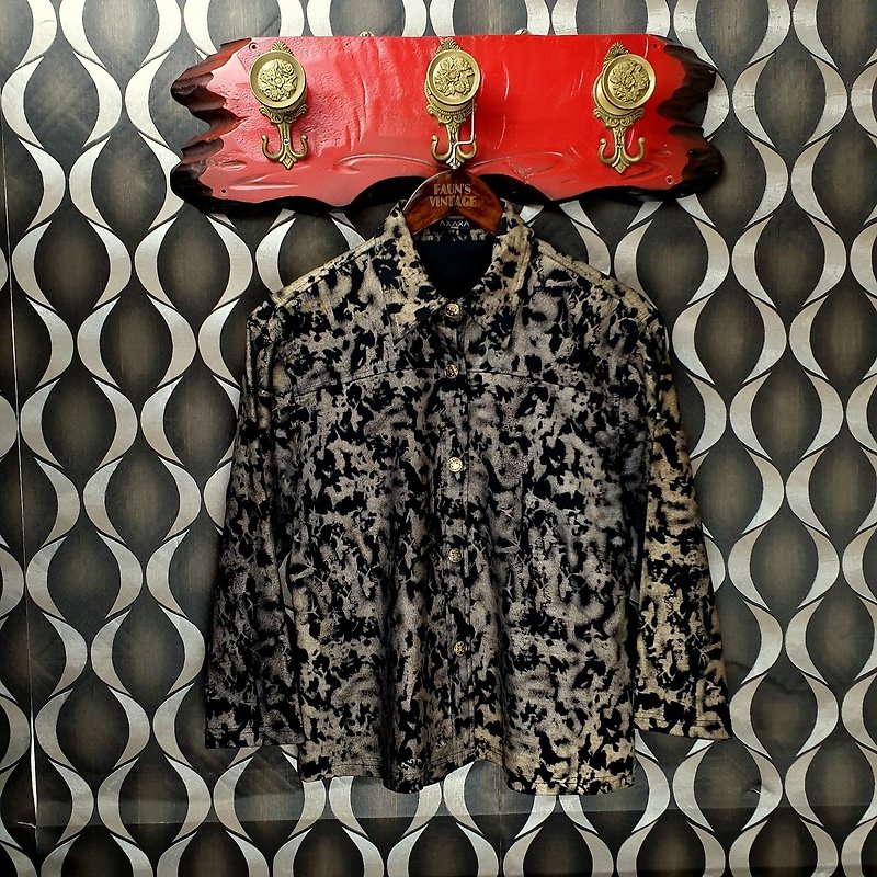 Little tortoise Ge Ge-France-splash ink leopard print coat - Women's Casual & Functional Jackets - Other Man-Made Fibers 