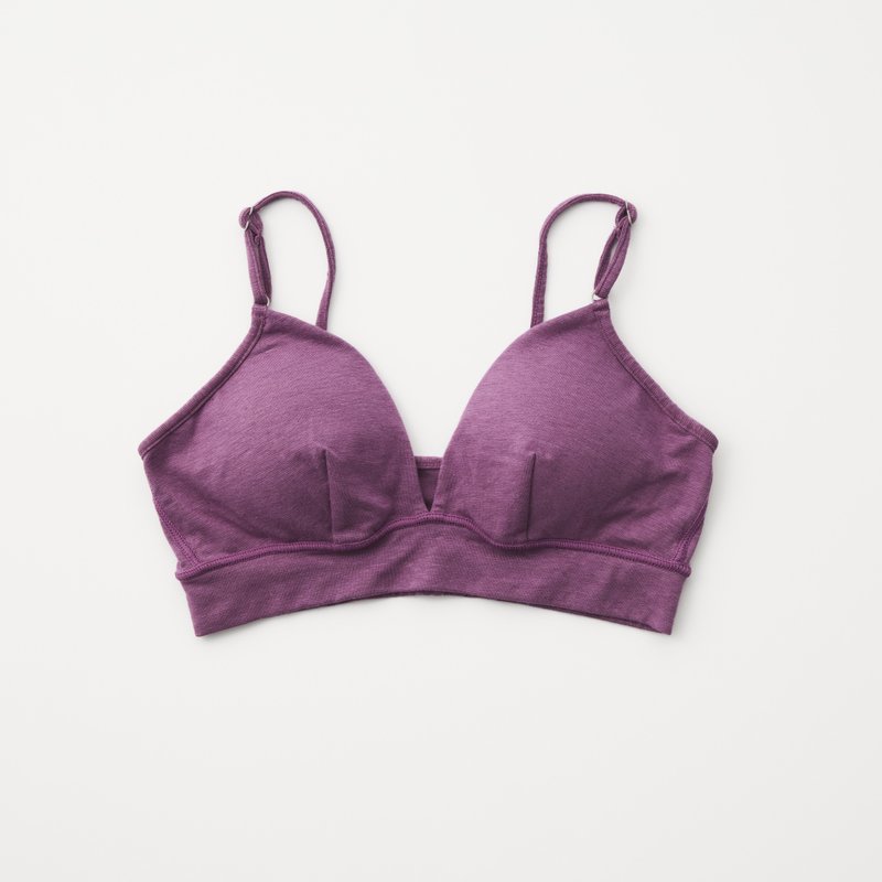MADE IN JAPAN　オーガニックコットンブラレット　ワイヤレス  肌にやさしい - 女內衣褲 - 棉．麻 紫色