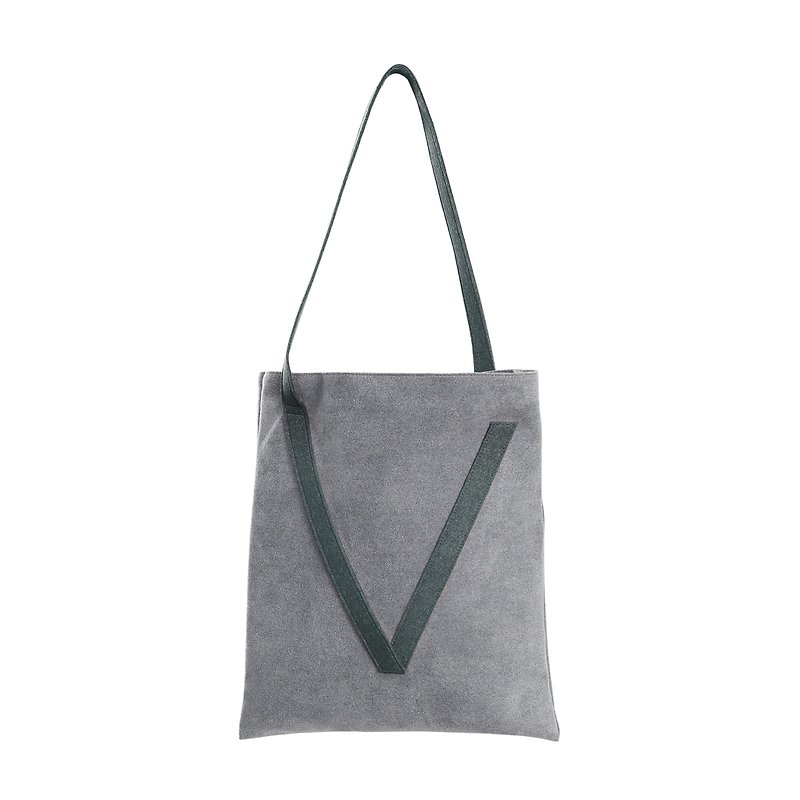 【Camouflage系列】V bag 單肩包 綠色 - 側背包/斜孭袋 - 其他人造纖維 灰色