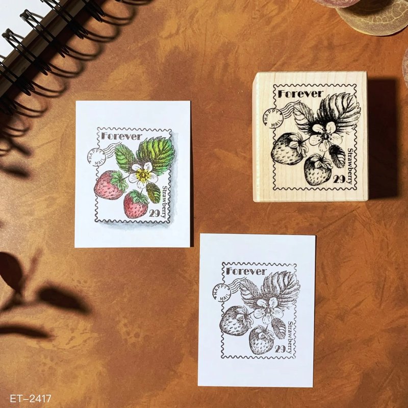 Maple Wood Stamp-Strawberry Stamp ET-2417 - Stamps & Stamp Pads - Wood 