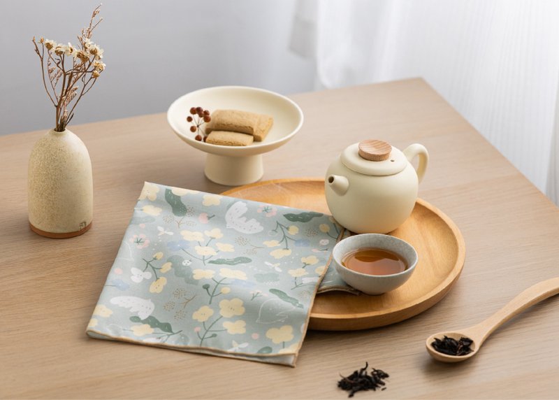 【抹茶冬之嵐-與山飲茶】手巾 / 立體茶包 - 手帕 - 聚酯纖維 綠色