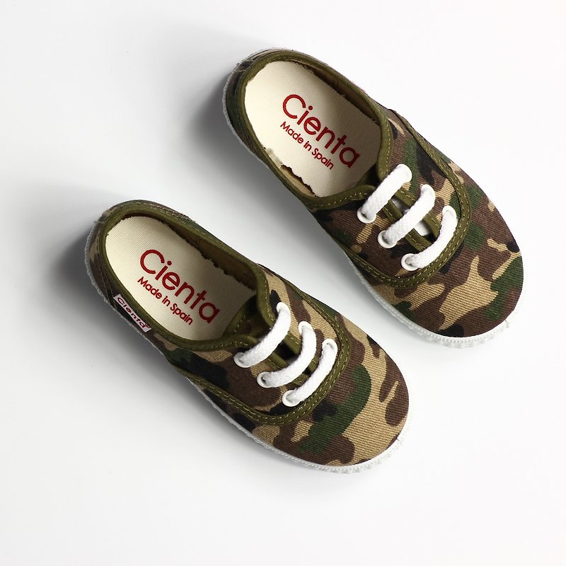 Spanish nationals canvas shoes camouflage shoes size CIENTA 52035 22 - รองเท้าเด็ก - ผ้าฝ้าย/ผ้าลินิน 