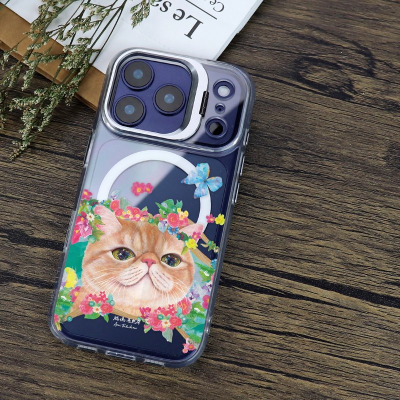 【福鳩吾然有-猫の期待】黑占盾 磁吸防摔立架手機殼 防摔手機殼 - 手機殼/手機套 - 塑膠 