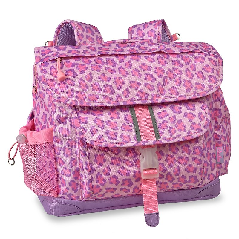 Bixbee "Sassy Spot Leopard" Kids Backpack - Pink & Purple Leopard - อื่นๆ - เส้นใยสังเคราะห์ สึชมพู