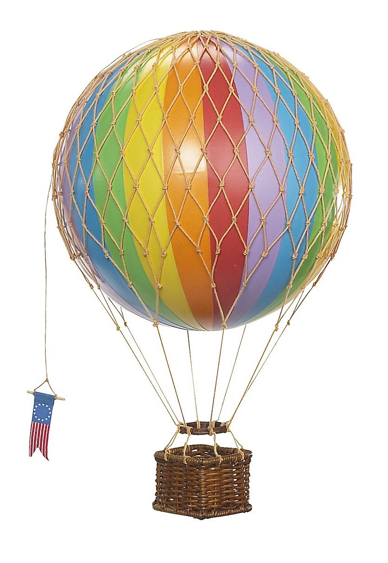 Authentic Models Hot Air Balloon Ornament (Little Adventure / Rainbow) - Items for Display - Other Materials Multicolor
