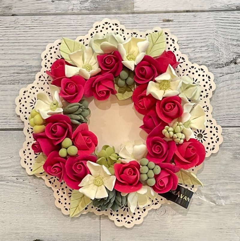 [Eternal flower] Clay art * Rose bourgeon (bud) * Race board arrangement - Plants - Pottery 