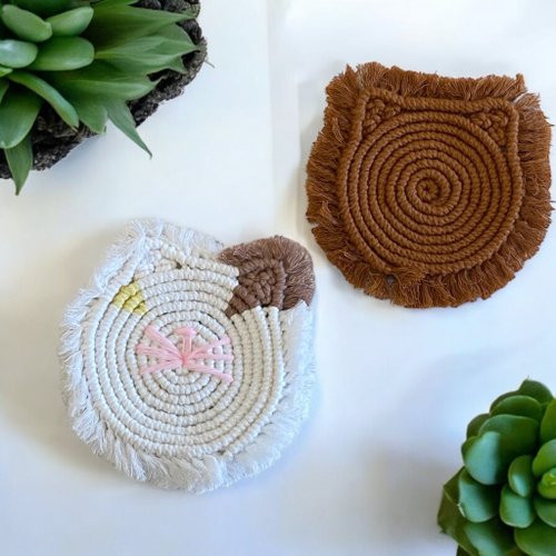 Dottie Studio Macrame 法式編織-貓咪杯墊 體驗課程 (可使用文化幣)