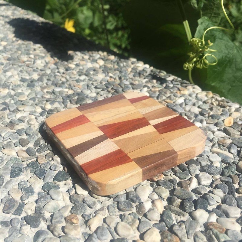木製コースターファイト - フェアトレード - コースター - 木製 ブラウン