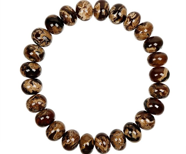 正佳ジュエリー]蝋琥珀 最高級 鬼花洞窟琥珀 13.5g そろばんビーズ