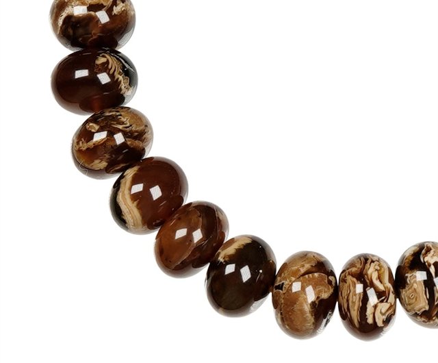 正佳ジュエリー]蝋琥珀 最高級 鬼花洞窟琥珀 13.5g そろばんビーズ