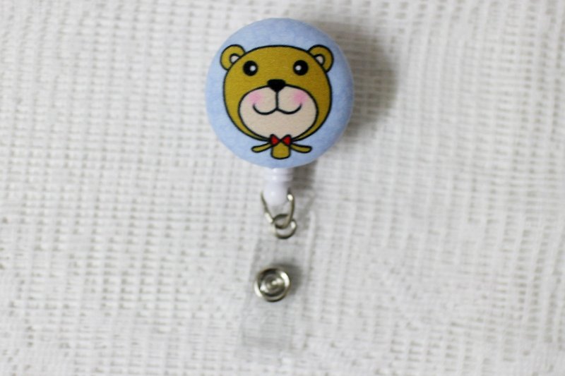 Round telescopic card cover / identification card set (steel wire clip type _ bear) - ID & Badge Holders - Other Materials 