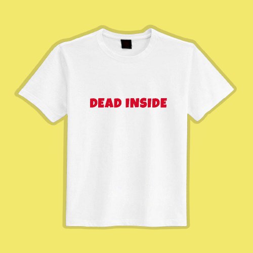 CHIC SHOP 插畫設計館 DEAD INSIDE 文創 衣服 T恤 白T 童裝 純棉 吸濕排汗 涼感衣