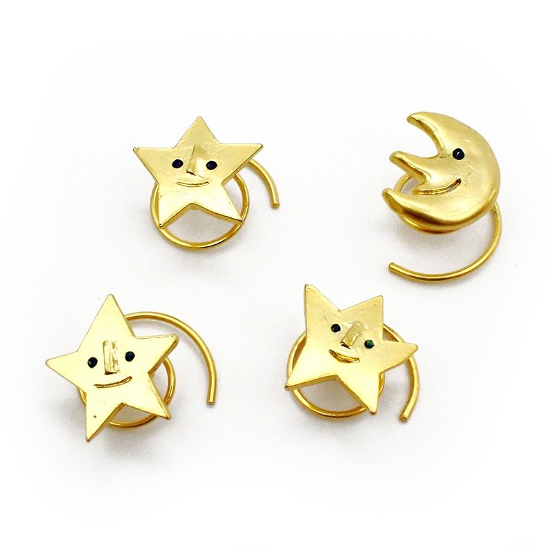 Dancing Stars / Dance Star Hair Earrings HPA001 - Hair Accessories - Other Metals Gold