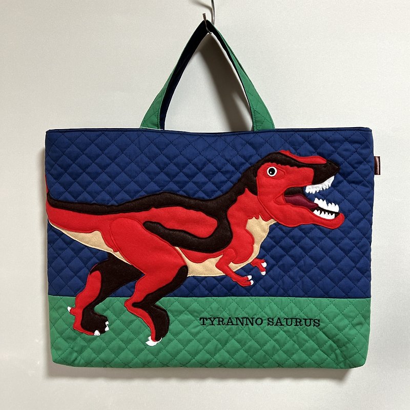 【Dinosaur】book bag/Tyrannosaurus - Other - Cotton & Hemp Blue