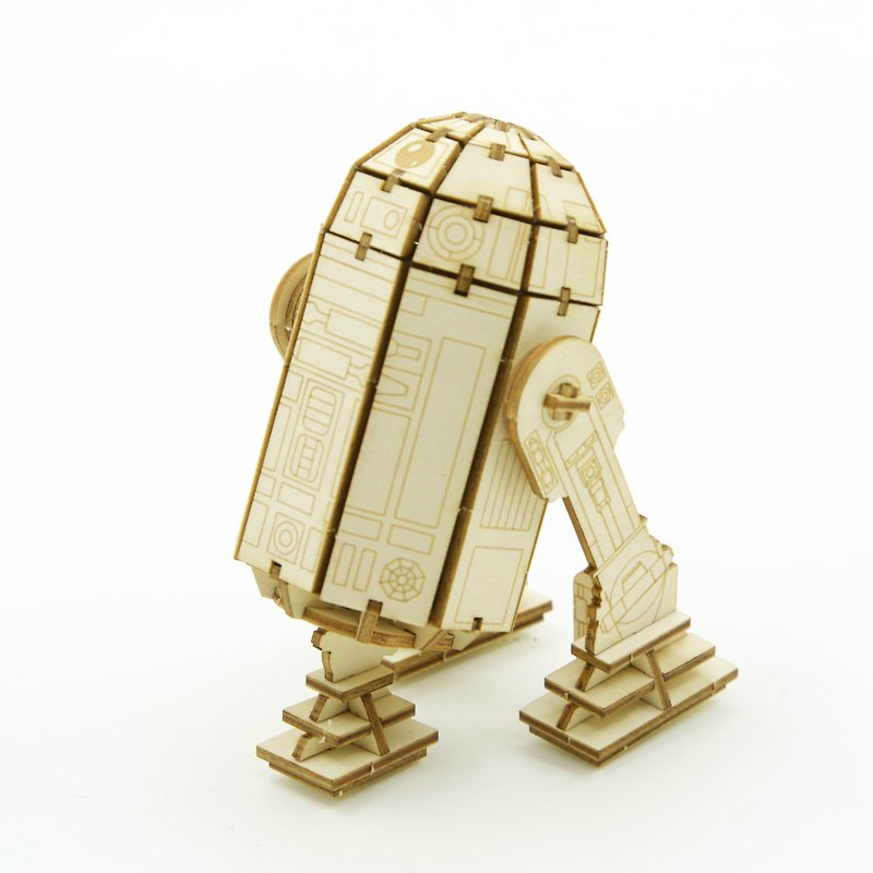 Incredibuilds 3D Movie Character Stereo Puzzle Series | Wooden R2-D2 Puzzle - Wood, Bamboo & Paper - Wood Brown