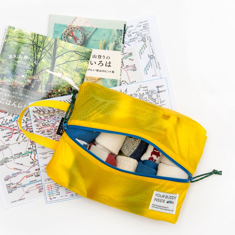 NTMY. CORDURA UL Pouch XL lightweight outdoor clothing storage bag - กระเป๋าเครื่องสำอาง - วัสดุกันนำ้ สีเหลือง
