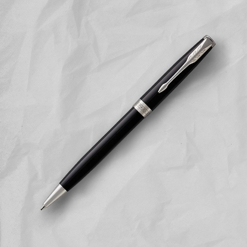 PARKER 派克 卓爾系列 麗雅黑白夾 原子筆 免費刻字 - 原子筆/中性筆 - 其他金屬 黑色