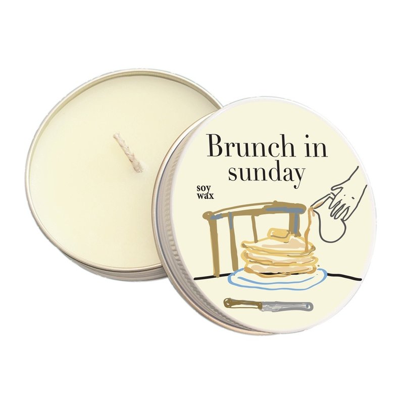 Summerstuff.marine - SOY WAX CANDLES กลิ่น BRUNCH IN SUNDAY (60 g) - 香氛蠟燭/燭台 - 蠟 白色