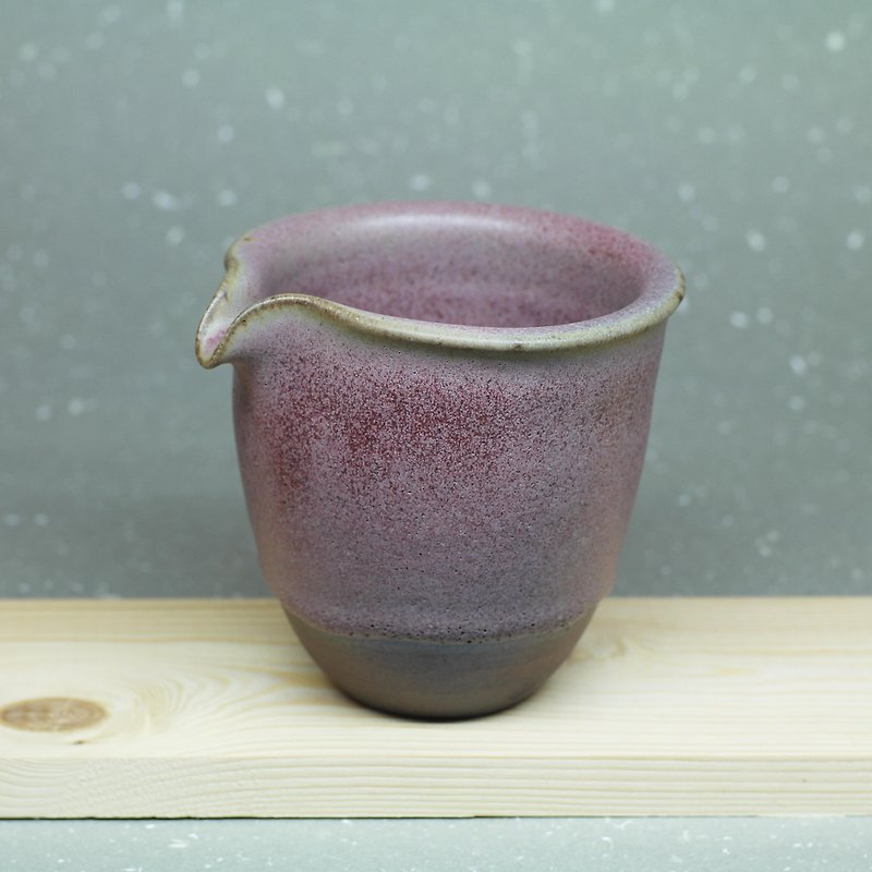 Pink purple tea sea, fair cup, even cup hand-made pottery tea props - ถ้วย - ดินเผา 