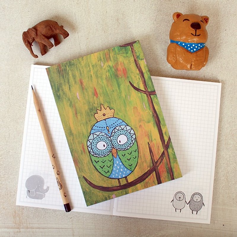 Outfit Checkered Notebook ∣ Owl's Fantasy Forest - สมุดบันทึก/สมุดปฏิทิน - กระดาษ หลากหลายสี