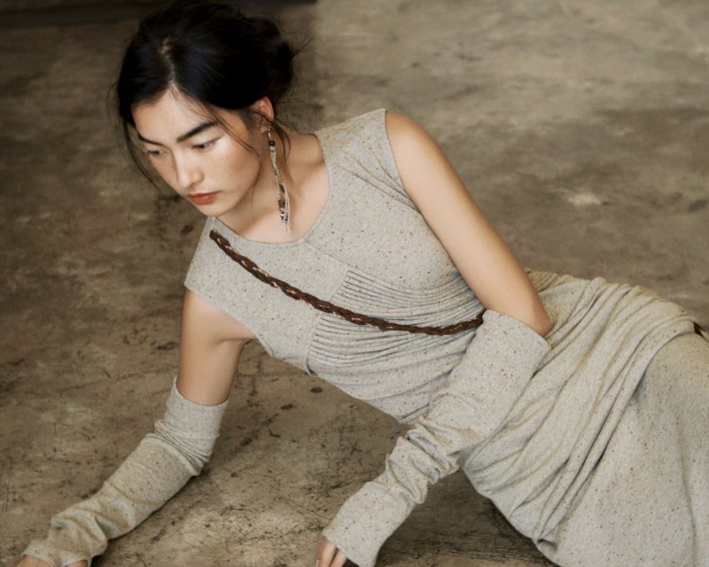 [Classical Oriental] Neo-Chinese Retro Tibetan Style Deconstructed Urban Dress - ชุดเดรส - วัสดุอื่นๆ สีเทา