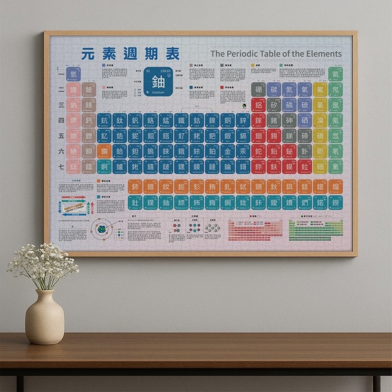 中文化學元素表拼圖 - 拼圖 - 紙 透明