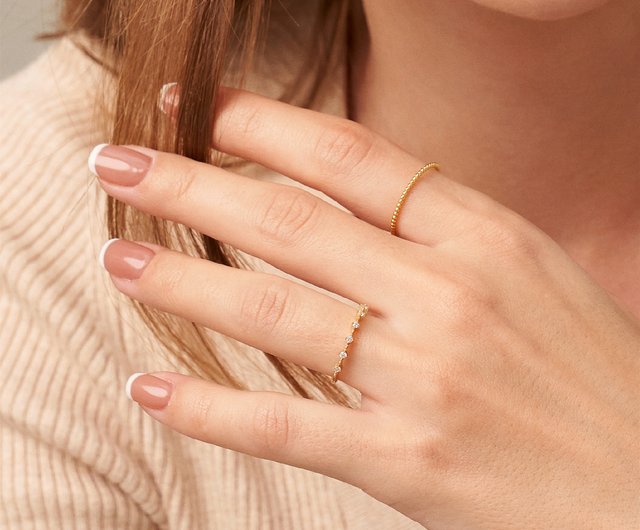 s925 シルバー ゴールド 小金 豆金 数珠 極細 シンプル オール