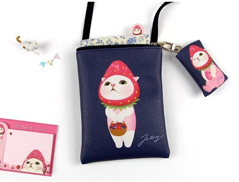 Jetoy, Sweet Cat Upright Backpack _Berry choo J1711202 - Clutch Bags - Other Materials Purple